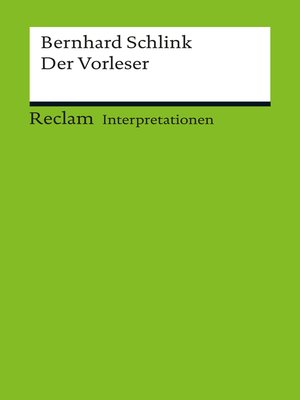 cover image of Interpretation. Bernhard Schlink